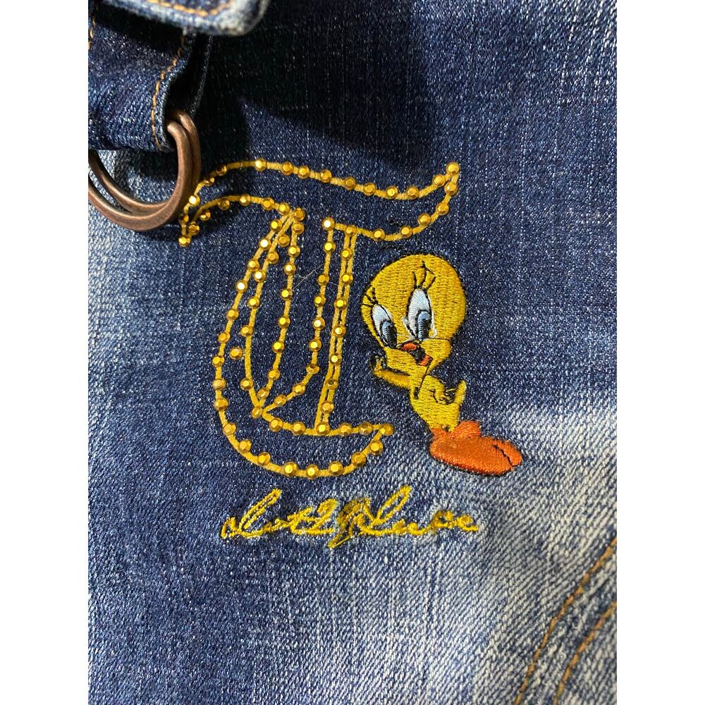 VTG Y2K LOONEY TUNES Tweety Bird Denim Jacket — Warner Bros Medium - Picture 13 of 13